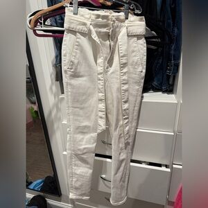 Express White High-Waisted Pants